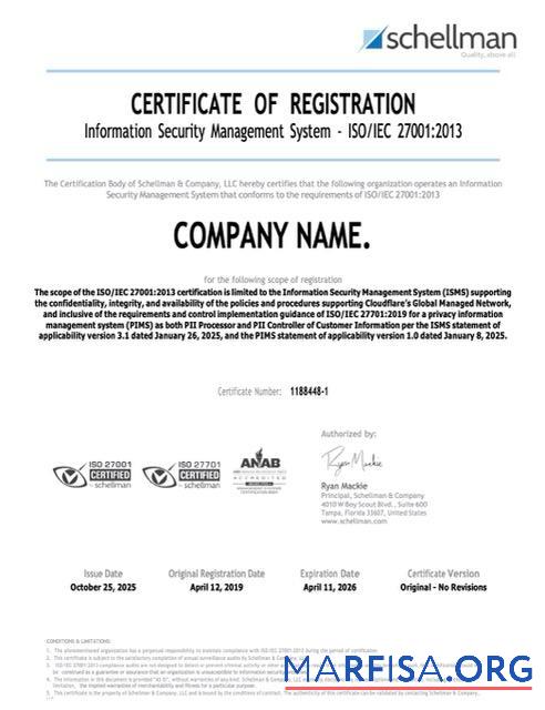 Blank USA Florida certificate of registration Word and PDF template, version 2